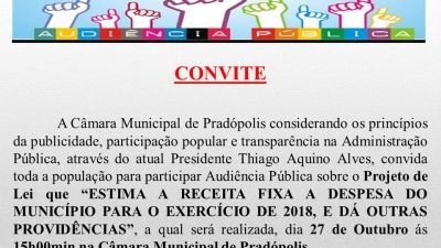 Audiência Pública - Lei Orçamentária Anual 2018