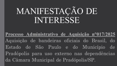 Manifestação de Interesse nº 017/2025